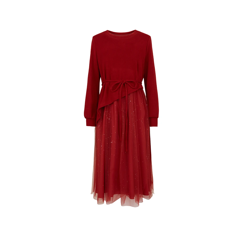 【小铃铛】圣迪奥百搭显瘦设计感宽松连衣裙S241Z1205