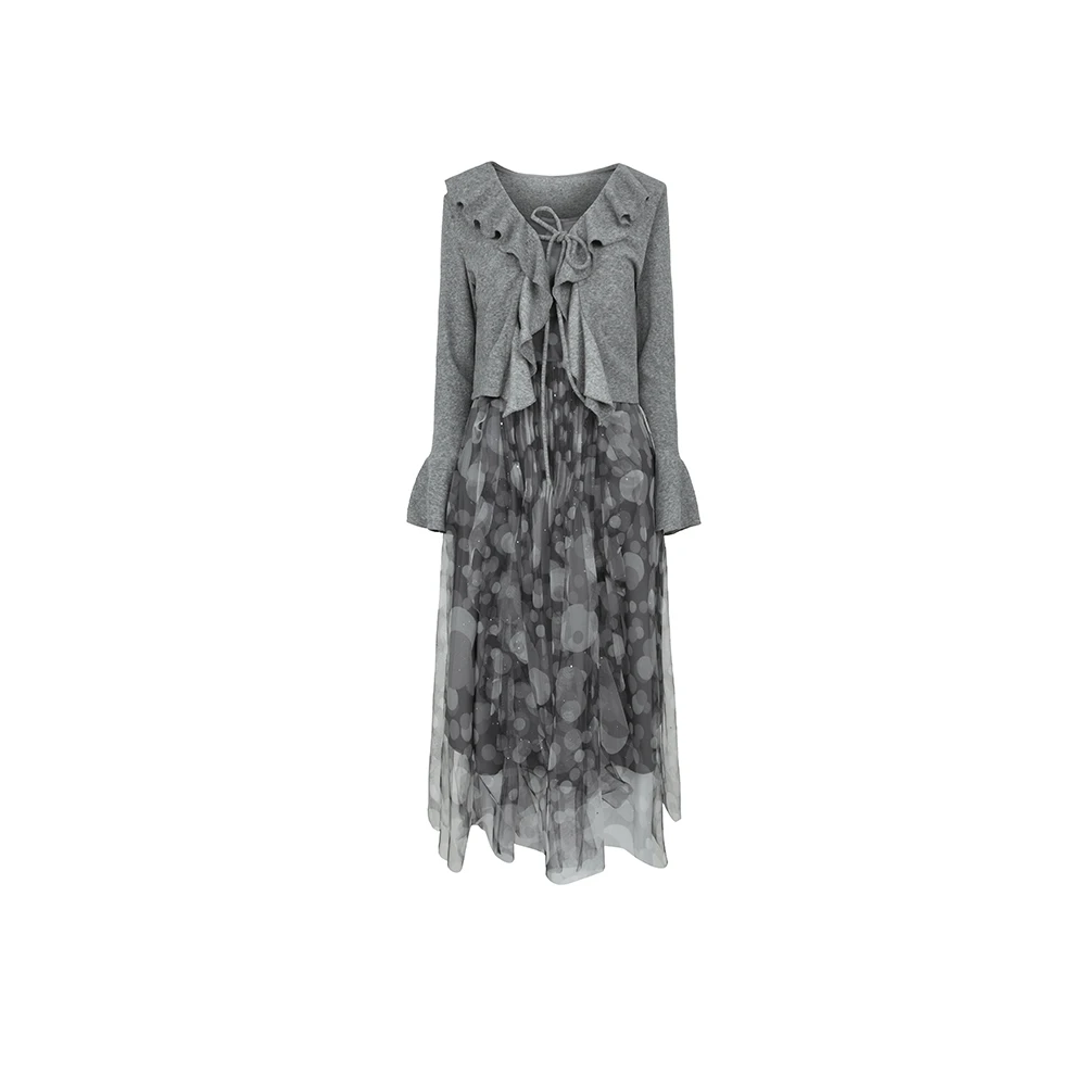 【丽姐专属】圣迪奥气质休闲收腰蕾丝显瘦时尚连衣裙S241Z1414