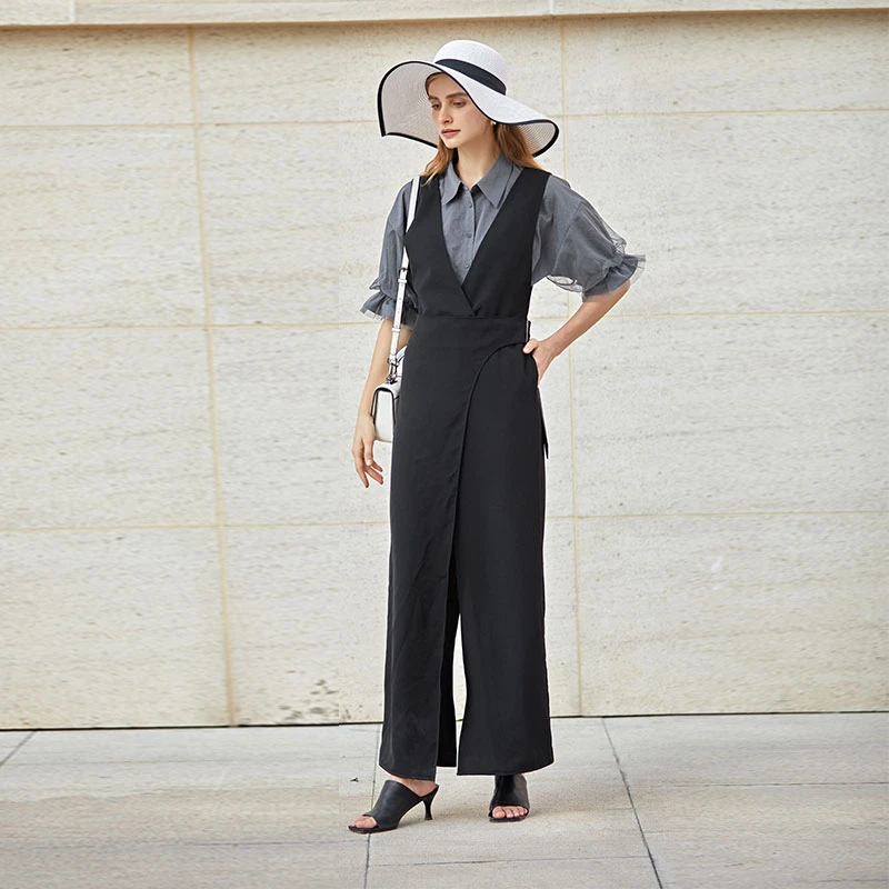 【敖小陪专属】圣迪奥背带裤精致高端百搭显瘦女装S232Z1001