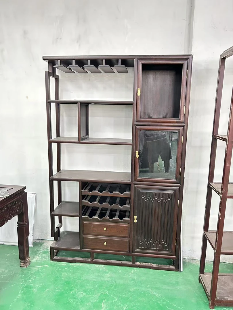 博古架多宝格书架书柜置物架酒柜茶叶榫卯结构新中式休闲