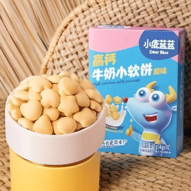 小鹿蓝蓝牛奶小软饼饼干原味零食60g