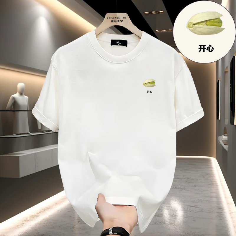 夏季个性男生女生纯棉t恤短袖韩版百搭半袖宽松修身印花ins圆领