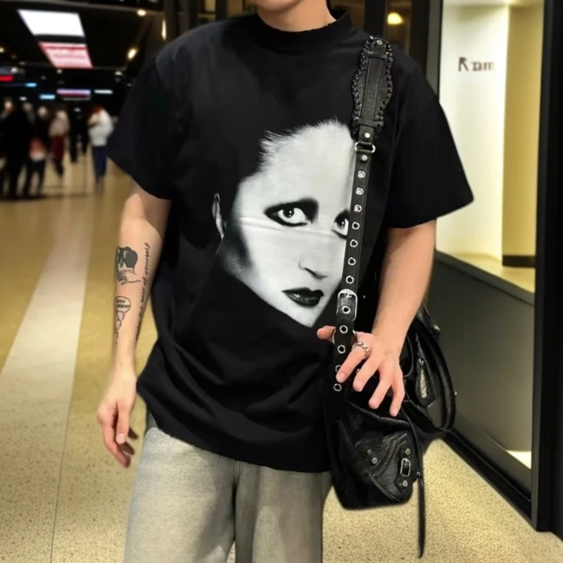 巴子新款人像音乐短袖