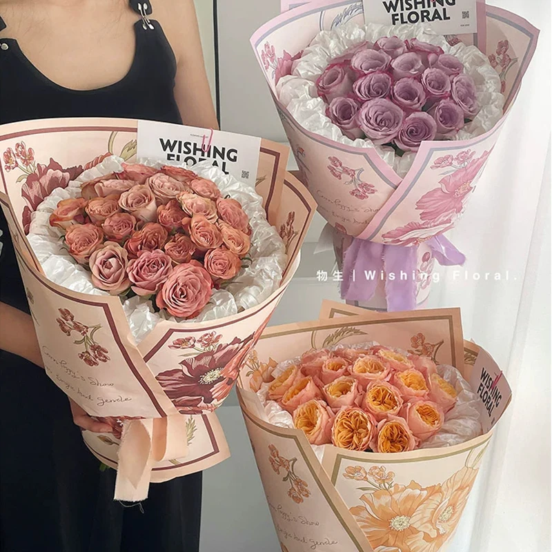 优派 虞美人手绘鲜花包装艺术纸(10张/包)