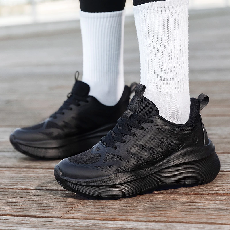 跑步鞋男女减震马拉松软底透气训练时尚运动防滑增高马拉松跑步鞋