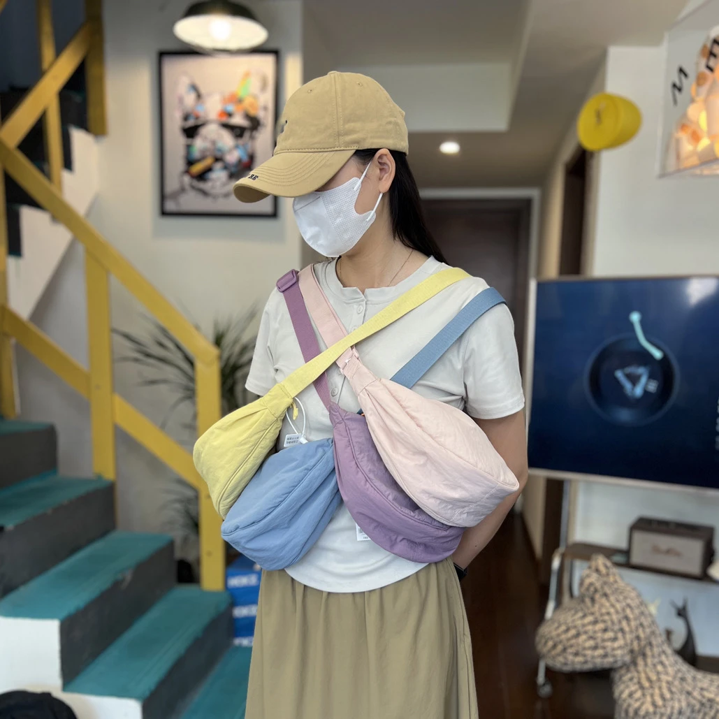 柜子在售99 马卡龙色系腋下包单肩包轻便可调节男女同款