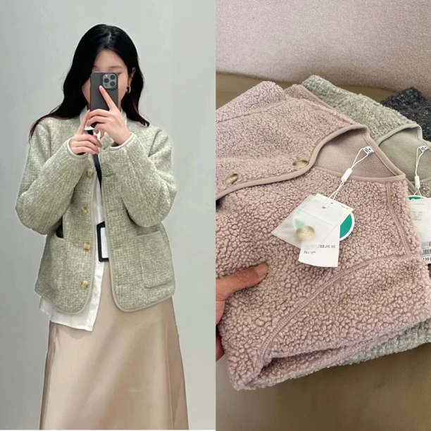 少量小原货 女士颗粒摇粒绒外套