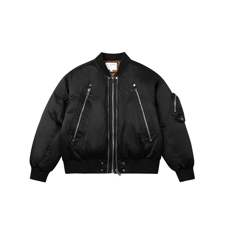 FANK SHIRT.2024 F/W冬季小众美式多拉链复古夹克机车风炸街外套