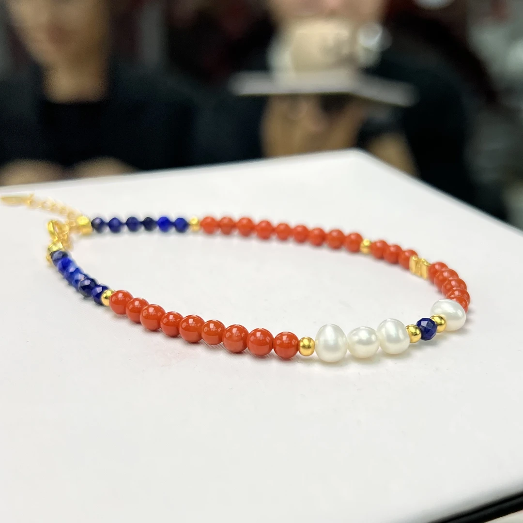 诚信经营支持年退换 南红diy手串925银 3mm 多样性发一