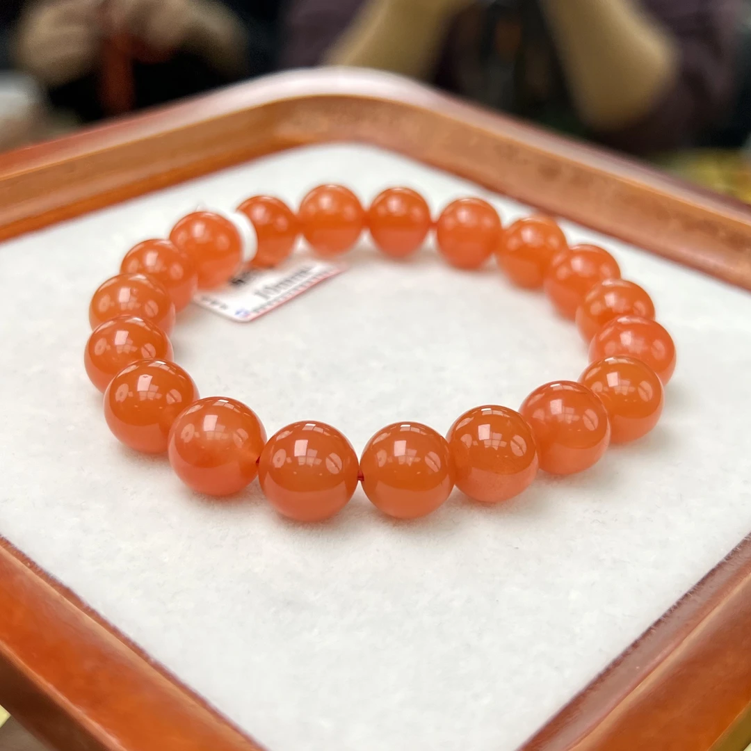 诚信经营支持年退换 川料南红柿子红 10mm+ 多样性发一