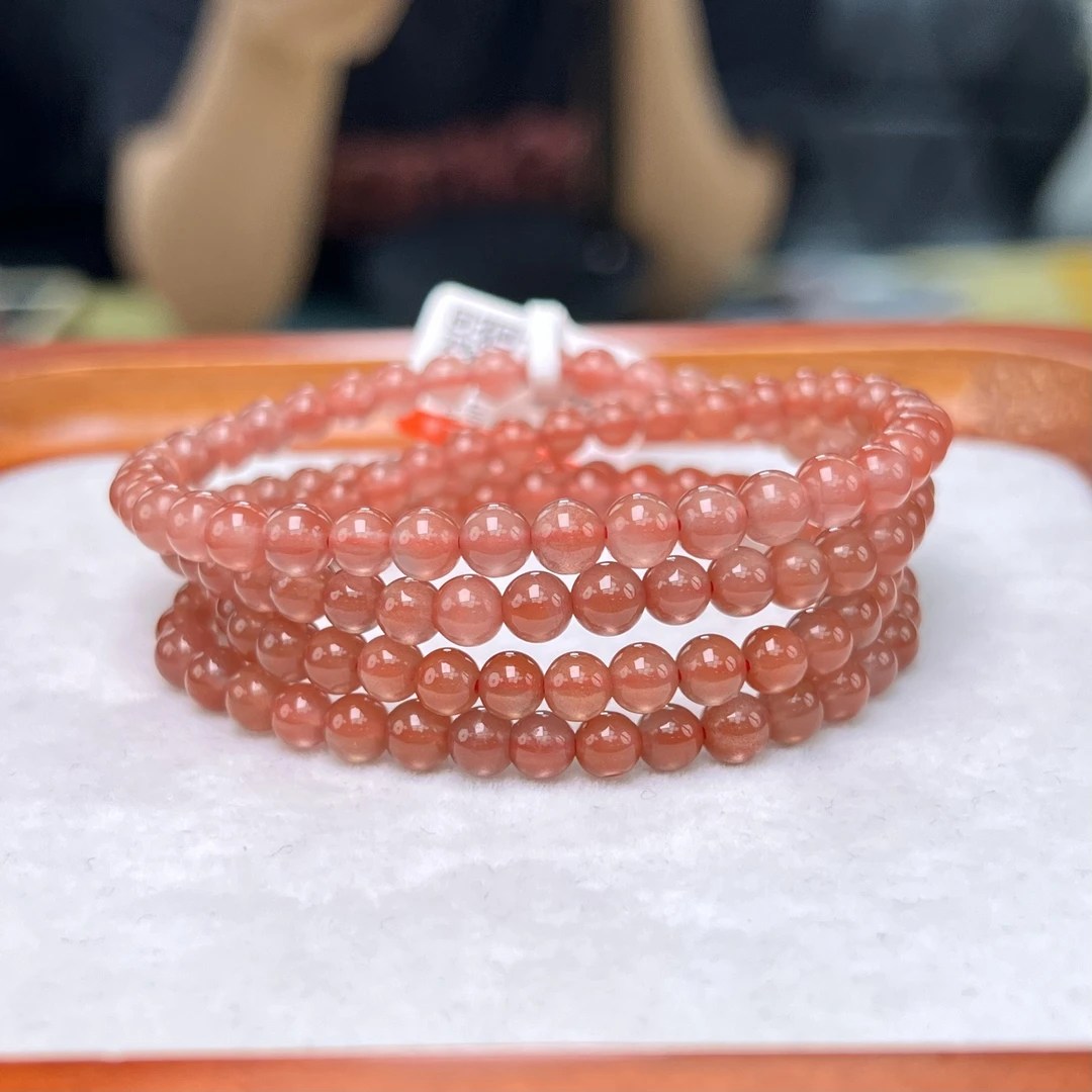 诚信经营支持年退换 保山南红杨柳冰粉原矿珠链5mm 多样性发一