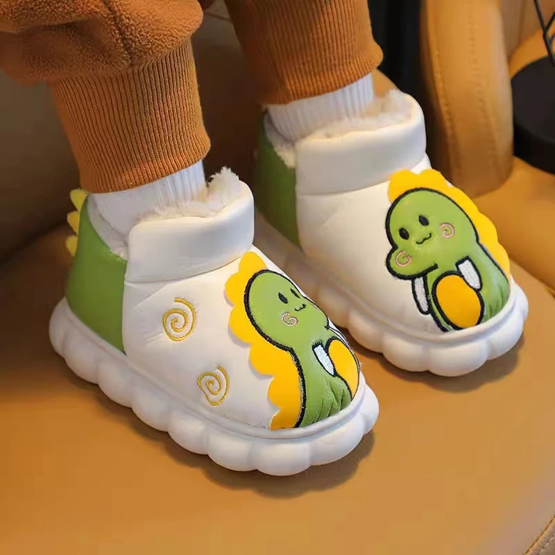 2023冬季保暖防水防滑男女童鞋子款儿童棉鞋室内居家包跟加厚棉靴