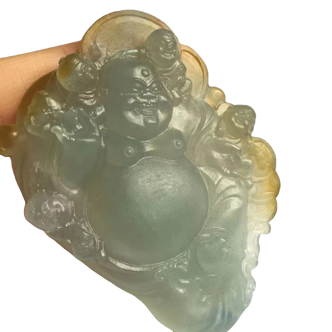 翡翠直播 毛货翡翠佛