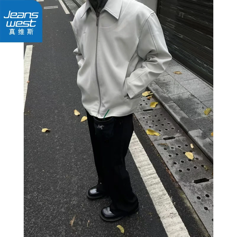 真维斯美式解构短款外套男春秋潮牌小众高级感欧美街头高街夹克