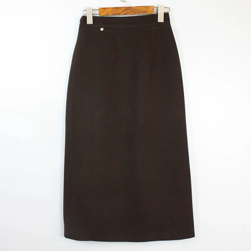 美美推荐99377杭州高货昕叶良品复古毛呢加厚半身裙