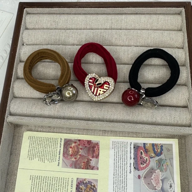 【YINYAO】原单设计日韩甜美发圈可爱头饰时尚简约皮筋发圈发绳1281