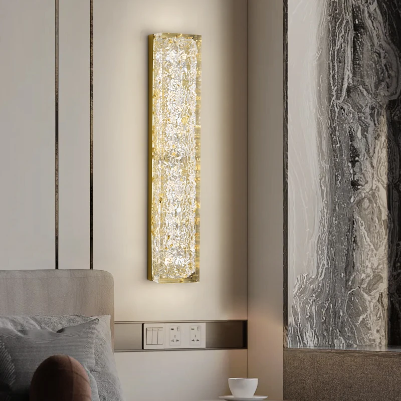 轻奢新中式国风客厅创意简约玄关长条壁灯禅意北欧书房走廊墙灯