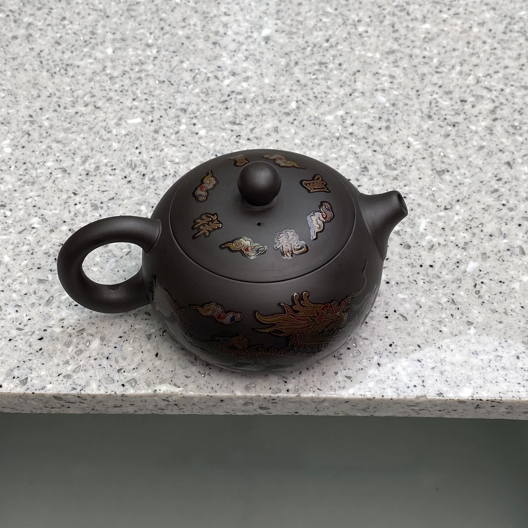 【闪购商品】紫泥变色龙凤西施凤鸣壶