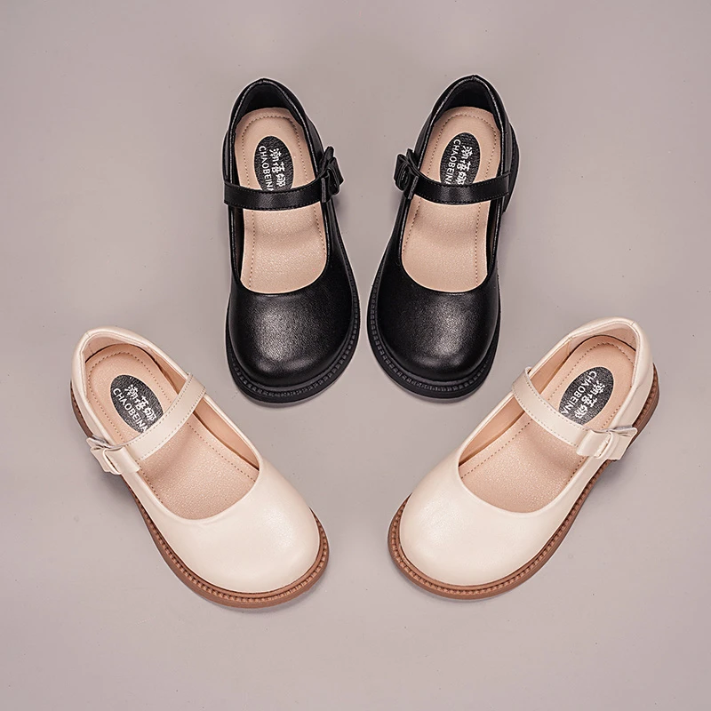 真皮女童小皮鞋2024年春秋新款儿童单鞋小女孩洋气皮鞋软底公主鞋