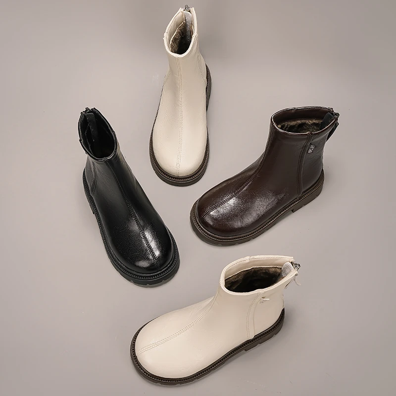 2024新款百搭春秋真皮时尚加绒秋冬软底儿童秋季冬季女童靴子