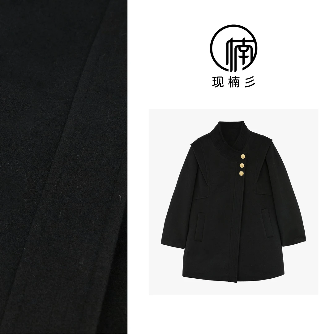 NANJIE/楠姐【黑曜千金】时尚黑色显瘦秋冬保暖羽绒服N2221