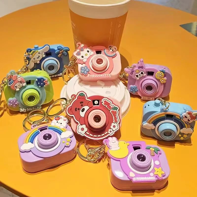 新款幻灯片投影相机网红迷你卡通小照相机女孩拍照钥匙扣玩具挂件