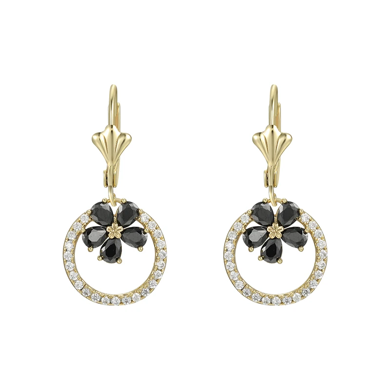 XUPING/旭平首饰 合金合成锆石耳饰 新年百搭花花GDM  X000949180