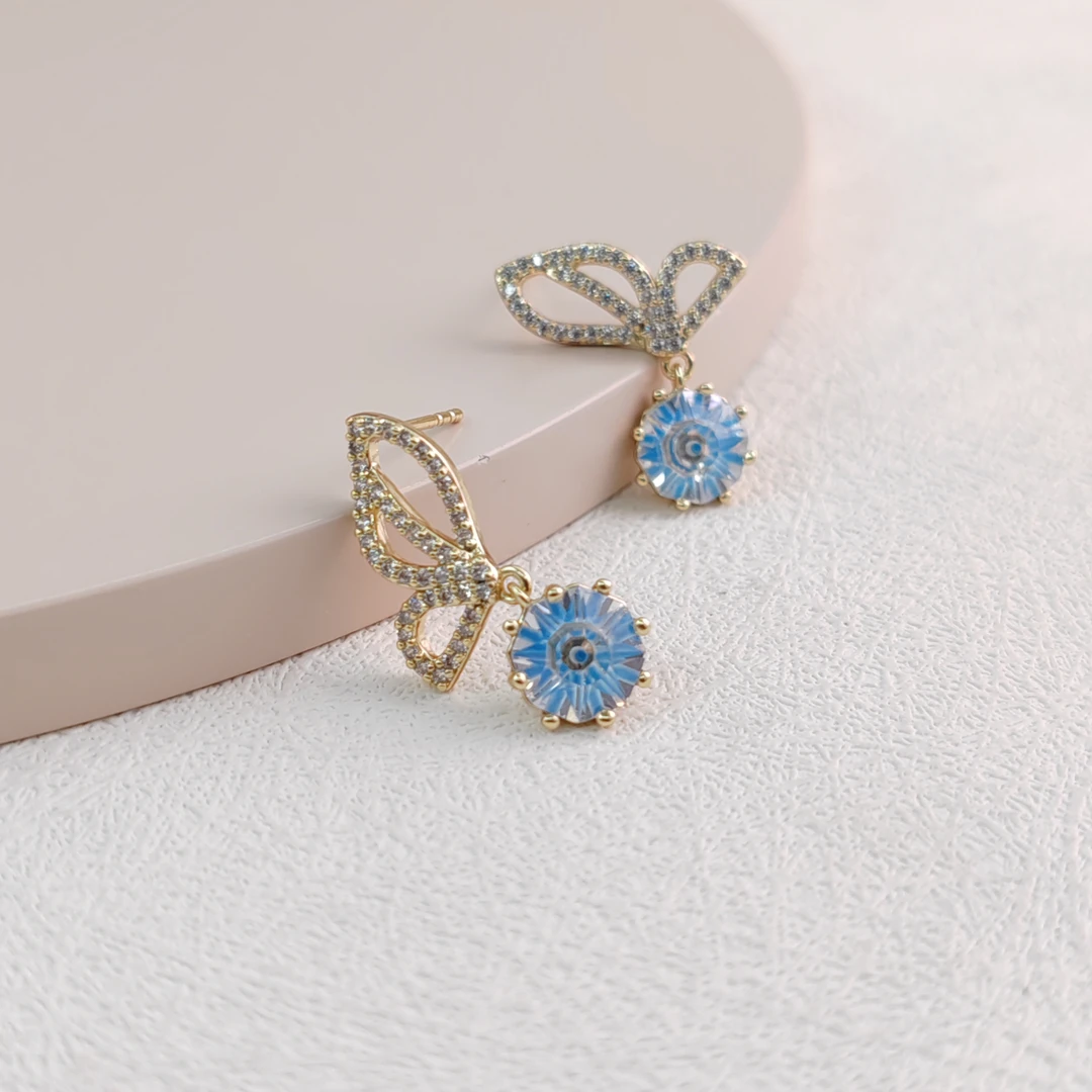 XUPING/旭平首饰 合金合成锆石耳饰 秋冬上新耳钉 GDJ X000730259