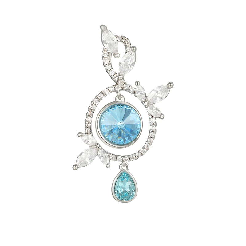 XUPING/旭平首饰 合金仿水晶吊坠 秋上新蓝色轻奢 GDX X000891194