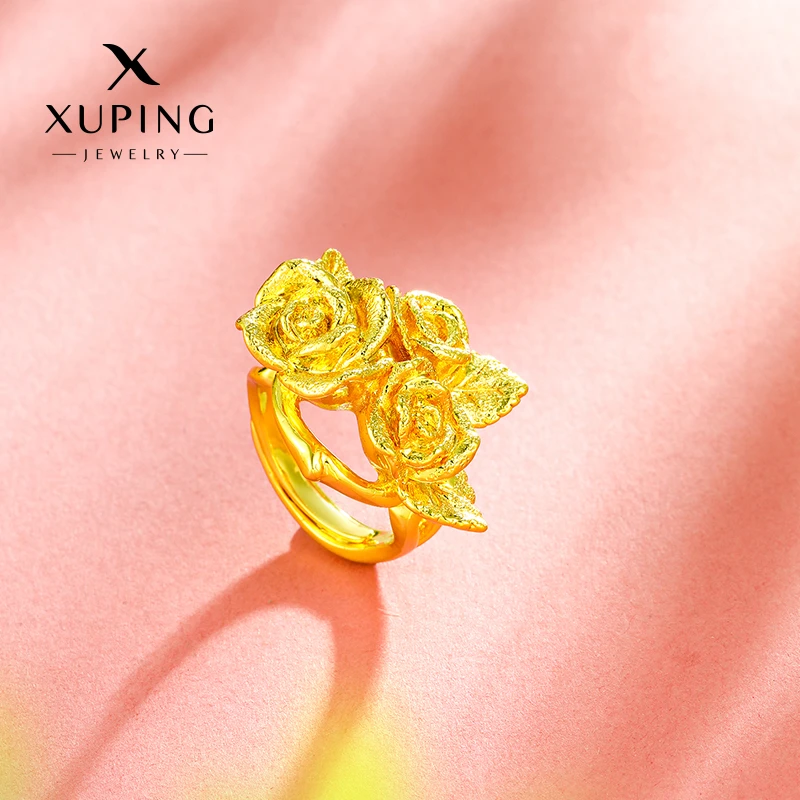 XUPING/旭平首饰 合金戒指 国潮风轻奢重工花花戒GDX X000889769