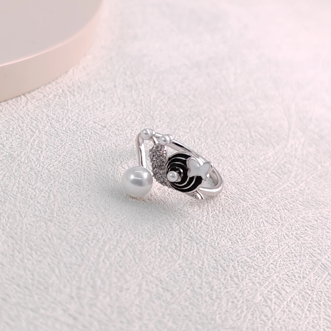 XUPING/旭平首饰 合金仿珍珠戒指 年终狂欢小蜗牛GDJ X000991684