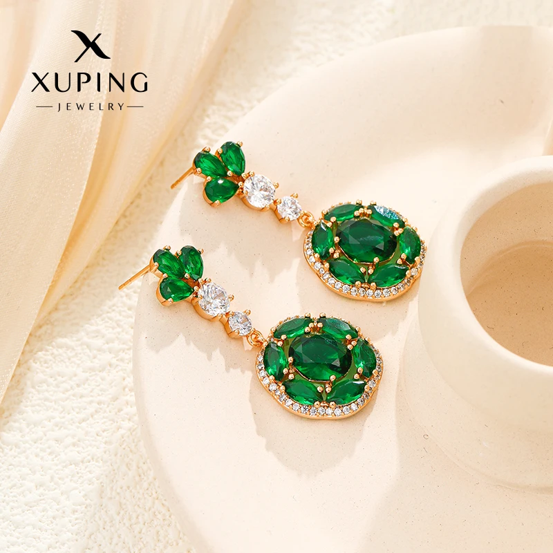 XUPING/旭平首饰 合金合成锆石耳饰 春日焕新耳钉 GDJ X000868455