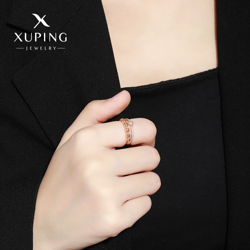 XUPING/旭平首饰 合金合成锆石戒指 告白穿搭戒指GDX X000460130