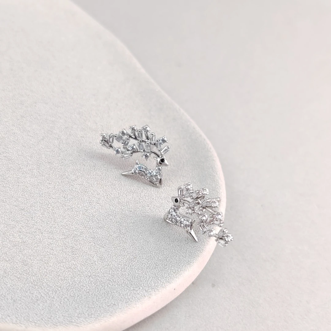 XUPING/旭平首饰 合金合成锆石耳饰 小众设计感 GDJ X000945121