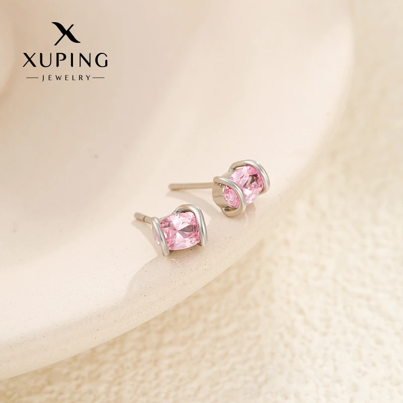XUPING/旭平首饰 合金合成锆石耳饰 简约气质耳饰 GDX X000960683