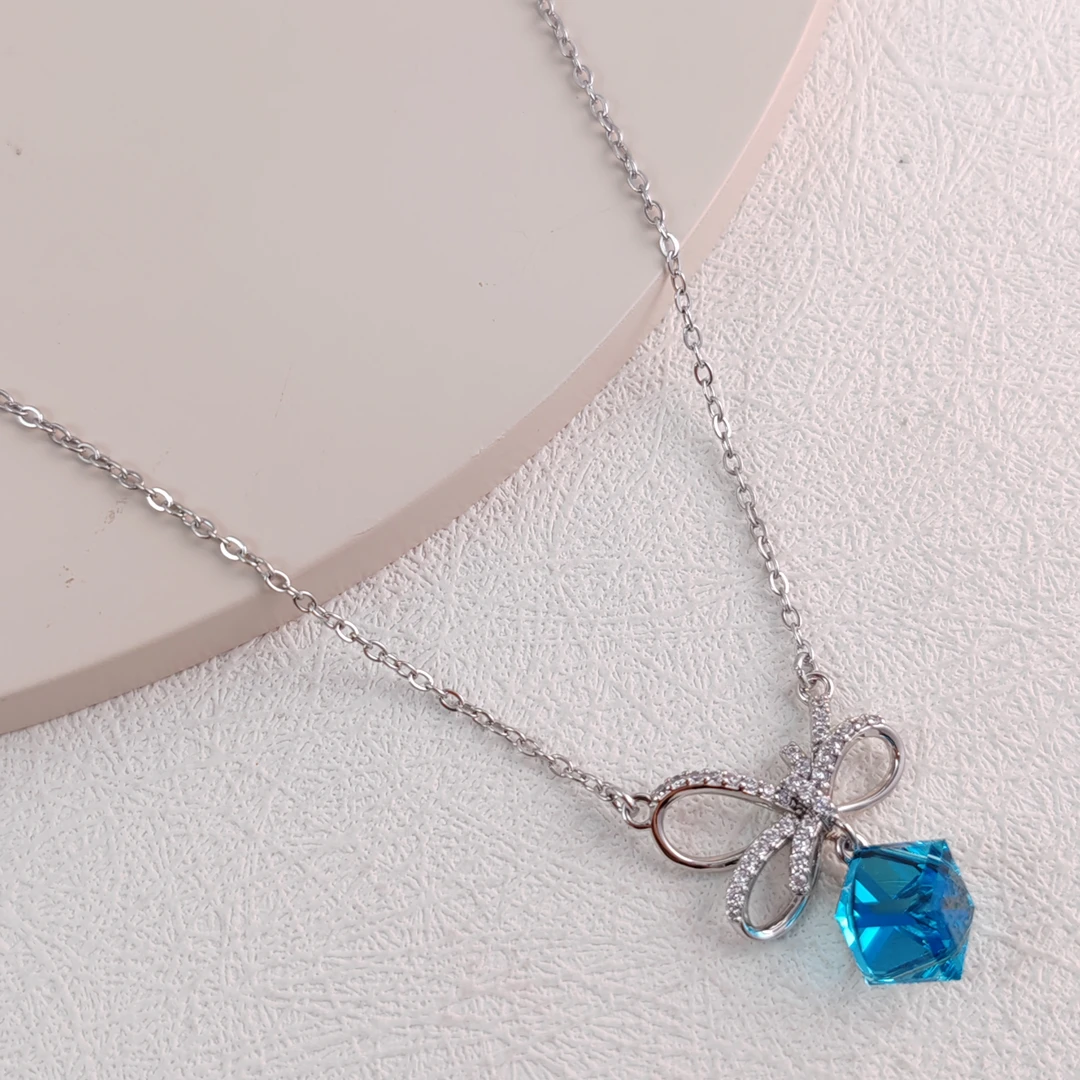 XUPING/旭平首饰 合金项链 情人节时尚蝴蝶结方糖 GDM X000816753