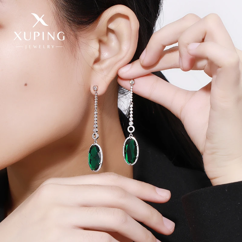 XUPING/旭平首饰 合金合成锆石耳饰 欧若风小众 GDM X000813569