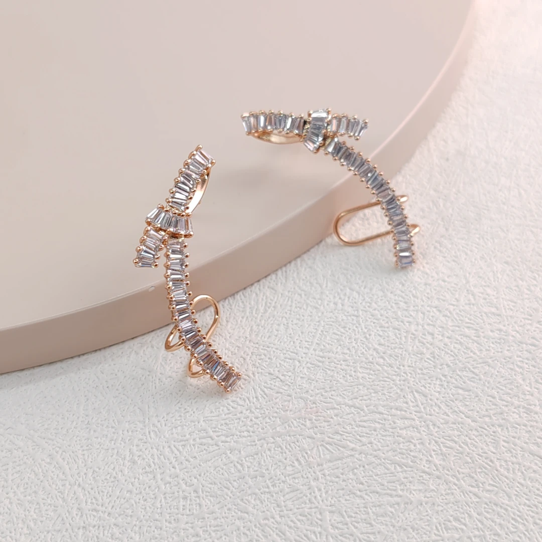 XUPING/旭平首饰 合金合成锆石耳饰 【潘生福利】气质GD X000958731