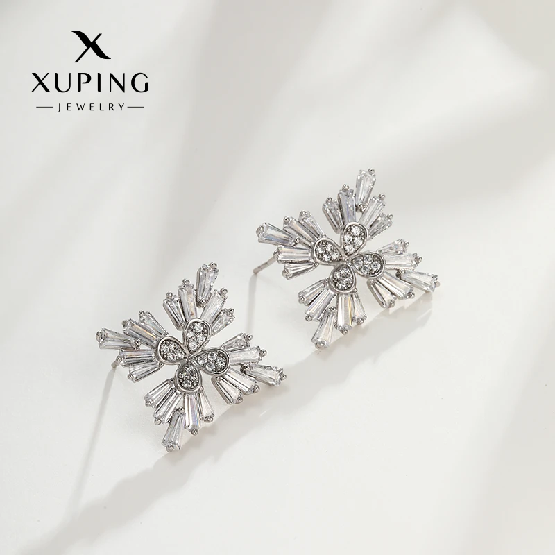 XUPING/旭平首饰 合金合成锆石耳饰 新年百搭百搭GDJ  X000953323