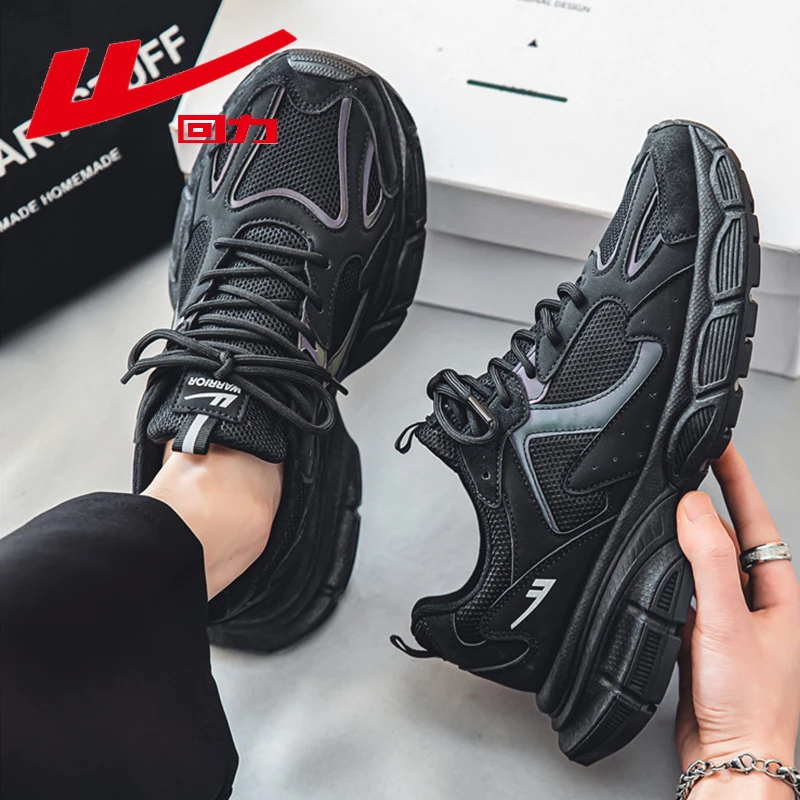 回力男鞋网面透气老爹鞋2025夏季新款潮流男士运动休闲鞋