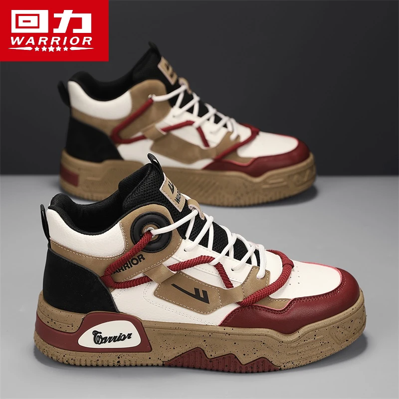 回力男鞋雅丹风冬季高帮厚底新款百搭小白鞋男休闲板鞋男款运动鞋