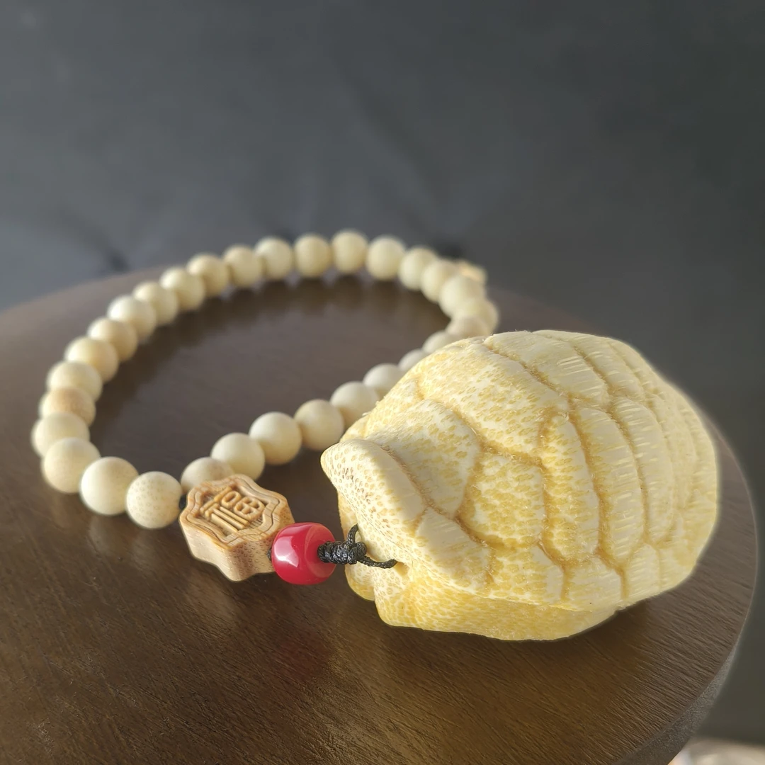 【竹缘竹意】富甲天下 龟背 福牌配饰 竹雕刻精品 实心竹 必拍