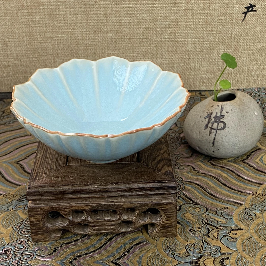 巧匠堂   原矿  原釉   原产地  天青釉  汝瓷  翠羽盏   品茗杯