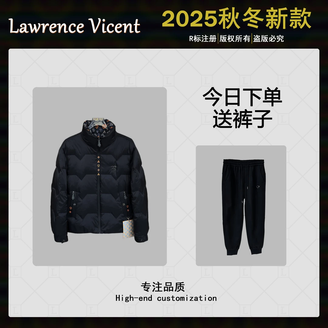 Lawrence Vincent 冬季新款白鸭绒羽绒服百搭潮流男女同款