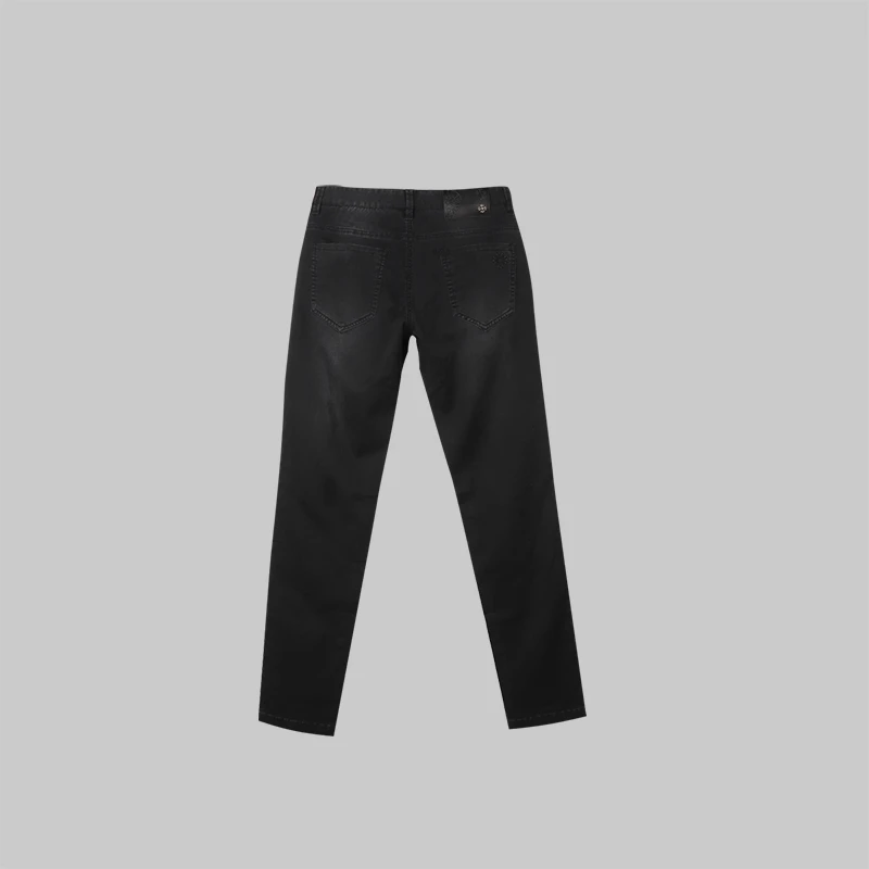 黑色软牛仔裤子秋/3