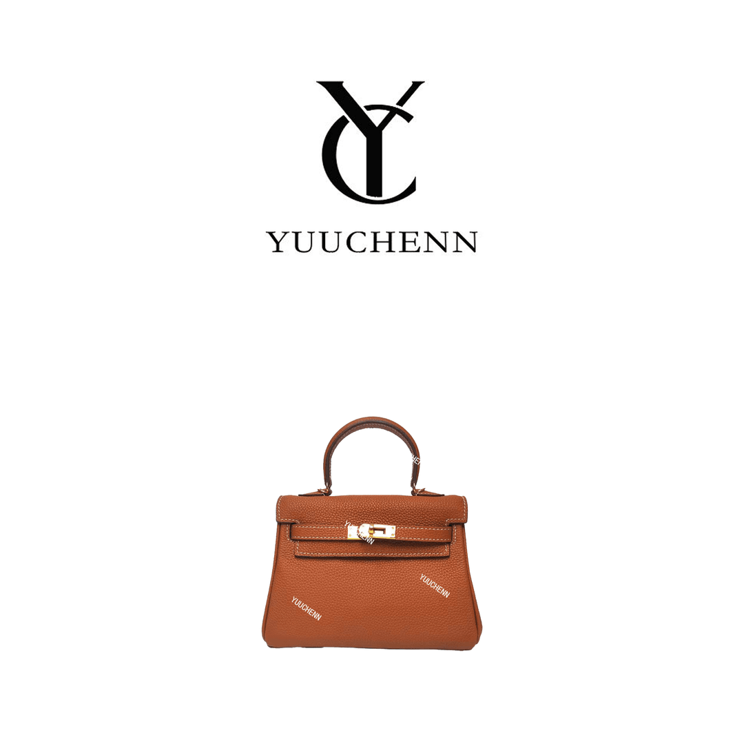 YUUCHENN“中古凯丽”20cm原创设计高定真皮包 HH1686