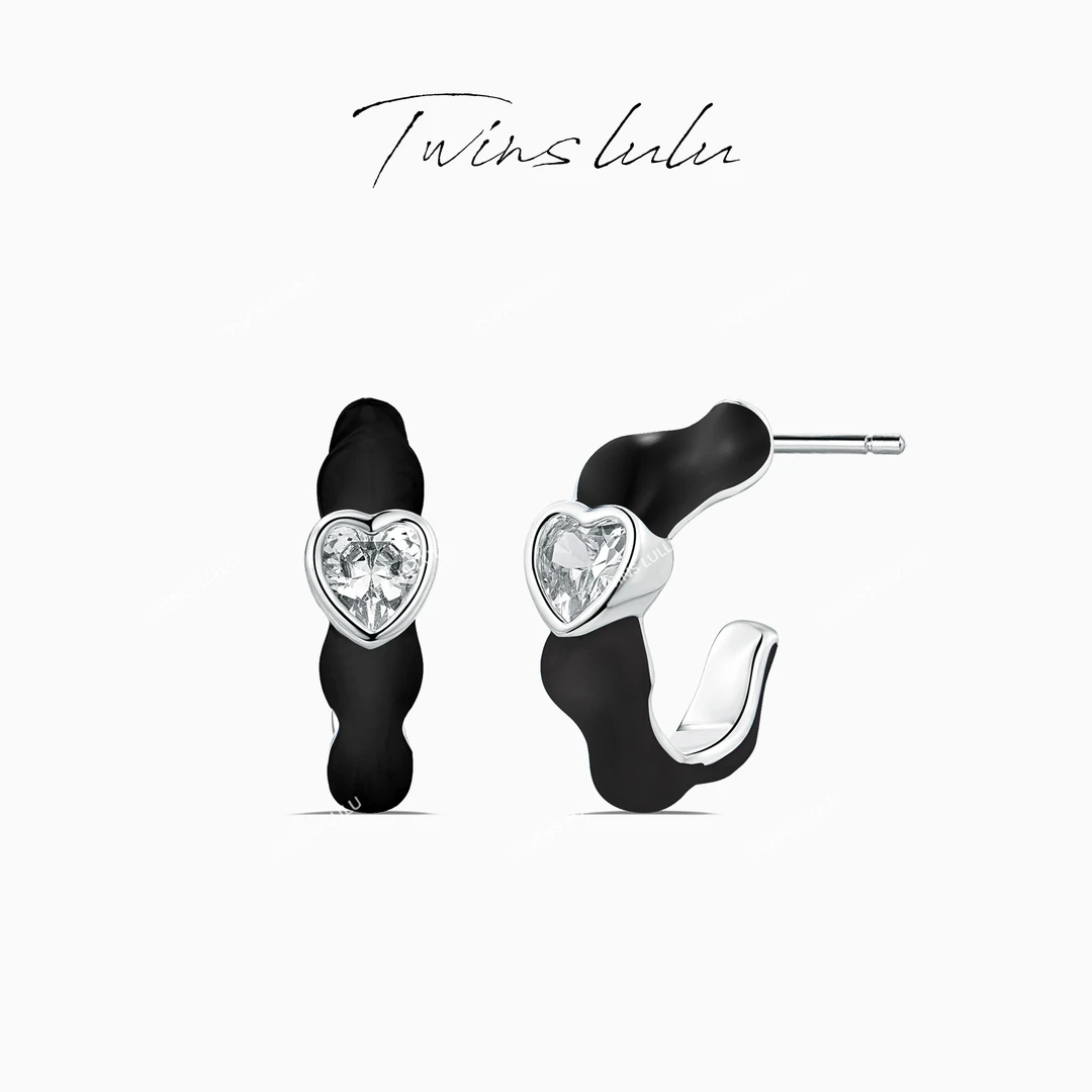 铜合金合成锆石耳饰 气质轻奢百搭设计时尚百搭耳环TSL1211