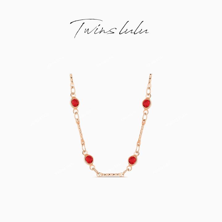 铜合金仿珍珠项链 时尚百搭轻奢精致简约气质赤焰灵韵项链TSJ9897