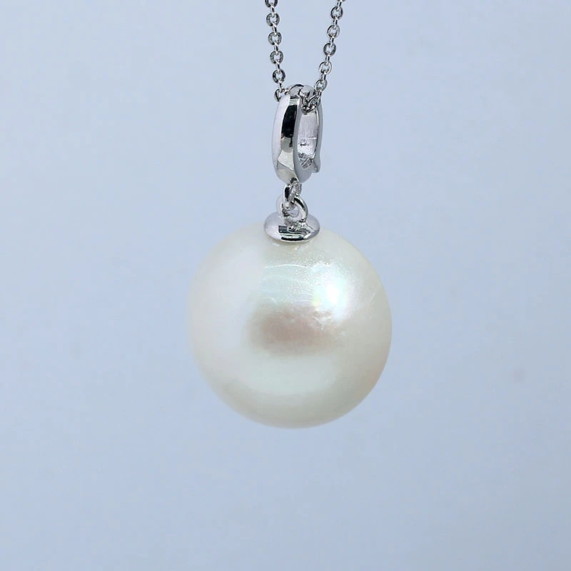 海水马贝白色简约款吊坠万能扣款 15MM 不含链子（多样性发一）