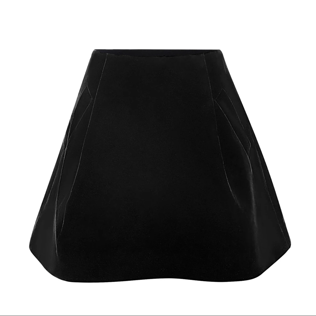 南油小挑剔喜悦鉴气质优雅简约优雅百搭A型丝绒半裙